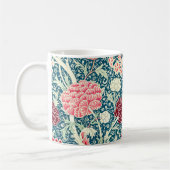 William Morris Roségold Grün Blau Blumenmuster Kaffeetasse (Links)