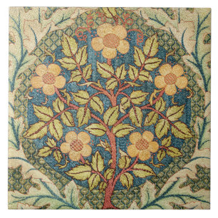 William Morris Rosenkranz Vintage-Blumenkunst Fliese