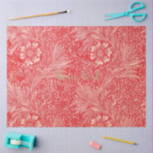 William Morris, rot, blumengeschmückt, Art nouveau Seidenpapier (Basteln)