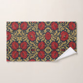 William Morris Rot Gold Mohn Blumenmuster Badhandtuch Set (Handtuch)