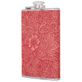 William Morris Roter Ringelblumen-Muster Flachmann (Links)