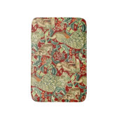 William Morris rotes Waldmuster Badematte (Vorderseite Vertikal)