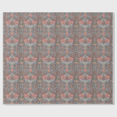 William Morris rotes Wanddesign Geschenkpapier (Flach)