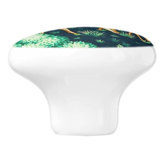 William Morris-Rotwild durch einen Keramikknauf (Seitenansicht)