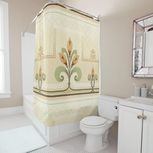 William Morris Row von Lilies Duschvorhang (Beispiel)