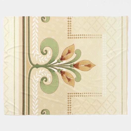 William Morris Row von Lilies Fleecedecke (Vorderseite (Horizontal))