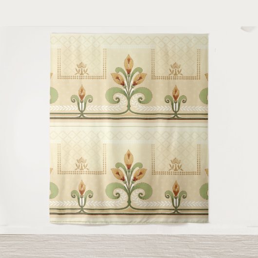 William Morris Row von Lilies Wandteppich (Vorderseite)