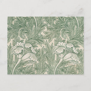 William Morris Sage Grünes Tulpenmuster: Vintage Postkarte