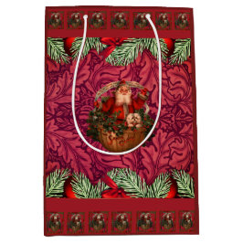 William * Morris Santa Burgundy Mittlere Geschenktüte