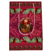 William * Morris Santa Burgundy Mittlere Geschenktüte (Rückseite)