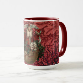 William * Morris Santa Claus Burgundy Tea Tasse