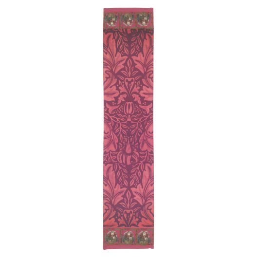 William * Morris Santa Claus Cranberry Red Kurzer Tischläufer (Vorderseite)