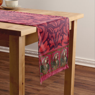 William * Morris Santa Claus Cranberry Red Kurzer Tischläufer