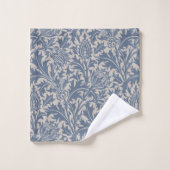 William Morris Schieferblauer Distel Tapete Badhandtuch Set (Waschlappen)