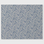 William Morris Schieferblauer Distel Tapete Geschenkpapier (Flach)