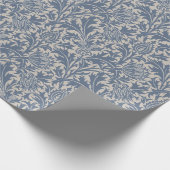 William Morris Schieferblauer Distel Tapete Geschenkpapier (Ecke)