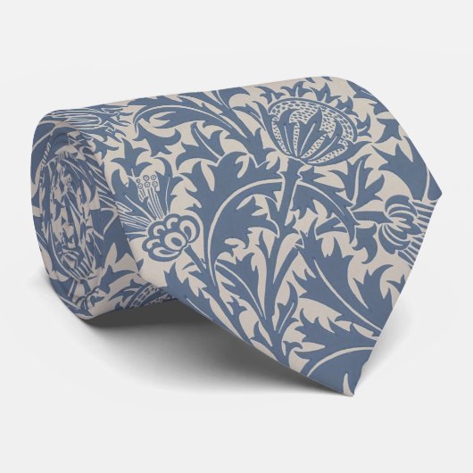 William Morris Schieferblauer Distel Tapete Krawatte (Gerollt)