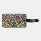 William Morris Schlangenhaupt-Blumenmuster Gepäckanhänger (Rückseite horizontal)