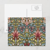 William Morris Schlangenhaupt-Blumenmuster Postkarte (Vorne/Hinten)
