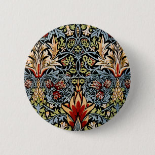 William Morris Schlangenkopf-Blumenmuster Button