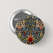 William Morris Schlangenkopf-Blumenmuster Button (Vorne & Hinten)