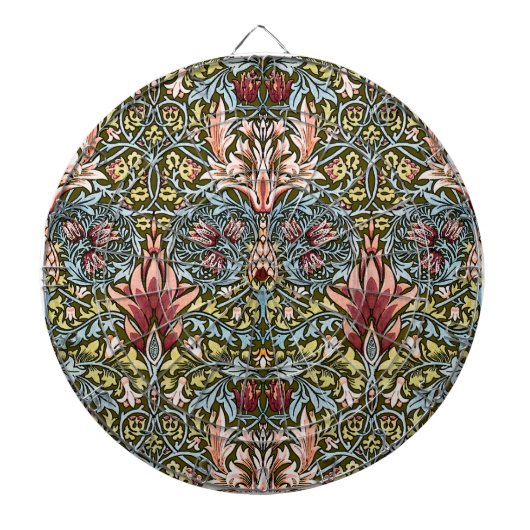 William Morris Schlangenkopf-Blumenmuster Dartscheibe (vorne)
