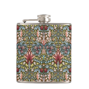 William Morris Schlangenkopf-Blumenmuster Flachmann