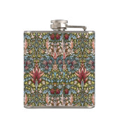 William Morris Schlangenkopf-Blumenmuster Flachmann (Rückseite)