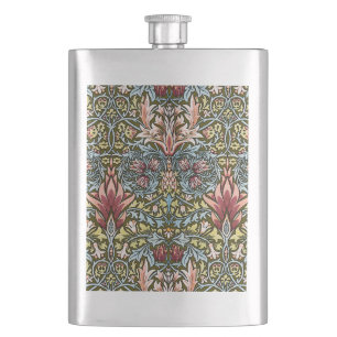 William Morris Schlangenkopf-Blumenmuster Flachmann