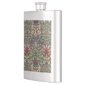William Morris Schlangenkopf-Blumenmuster Flachmann (Links)