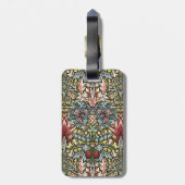 William Morris Schlangenkopf-Blumenmuster Gepäckanhänger (Rückseite vertikal)
