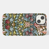 William Morris Schlangenkopf-Blumenmuster iPhone Hülle (Rückseite (Horizontal))