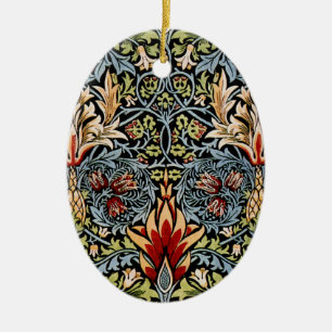 William Morris Schlangenkopf-Blumenmuster Keramik Ornament
