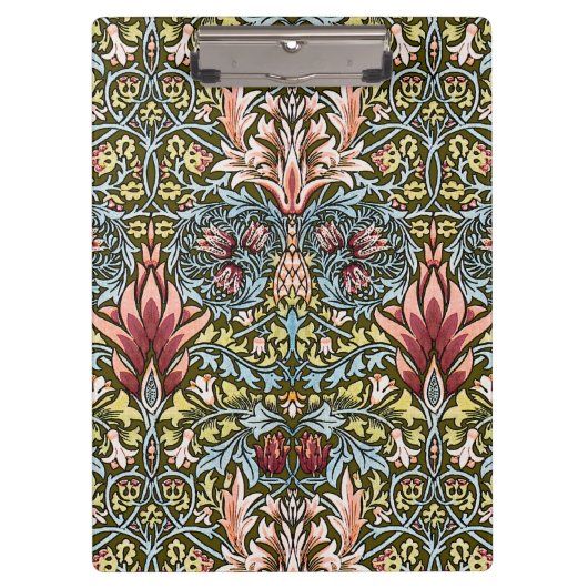 William Morris Schlangenkopf-Blumenmuster Klemmbrett (Vorderseite)