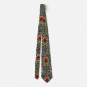 William Morris Schlangenkopf-Blumenmuster Krawatte (Rückseite)