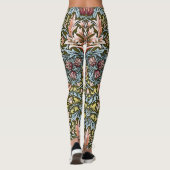 William Morris Schlangenkopf-Blumenmuster Leggings (Rückseite)