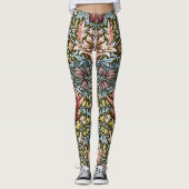 William Morris Schlangenkopf-Blumenmuster Leggings (Vorderseite)