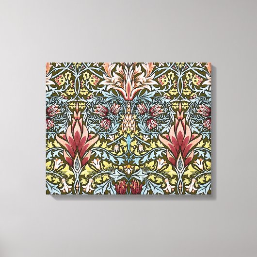 William Morris Schlangenkopf-Blumenmuster Leinwanddruck (Vorderseite)