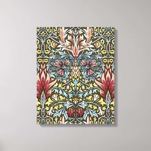 William Morris Schlangenkopf-Blumenmuster Leinwanddruck (Vorderseite)