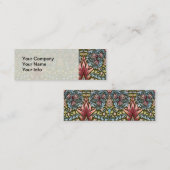 William Morris Schlangenkopf-Blumenmuster Mini Visitenkarte (Vorne/Hinten)