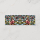 William Morris Schlangenkopf-Blumenmuster Mini Visitenkarte (Rückseite)