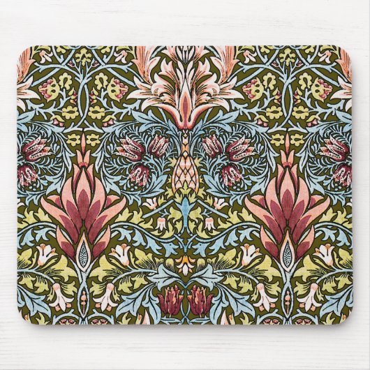 William Morris Schlangenkopf-Blumenmuster Mousepad (Vorne)