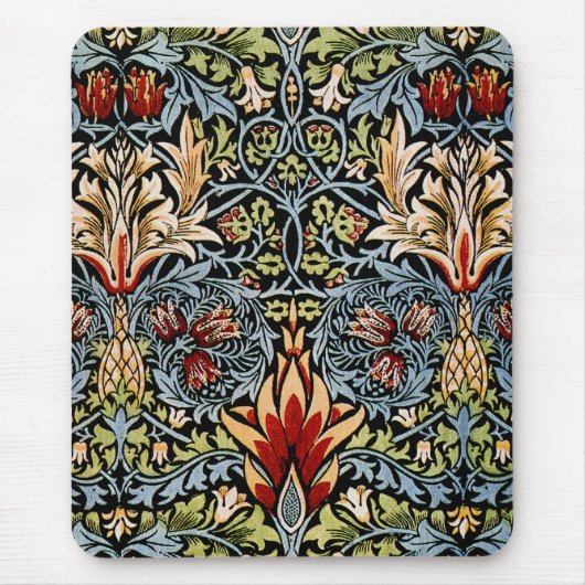 William Morris Schlangenkopf-Blumenmuster Mousepad (Vorne)