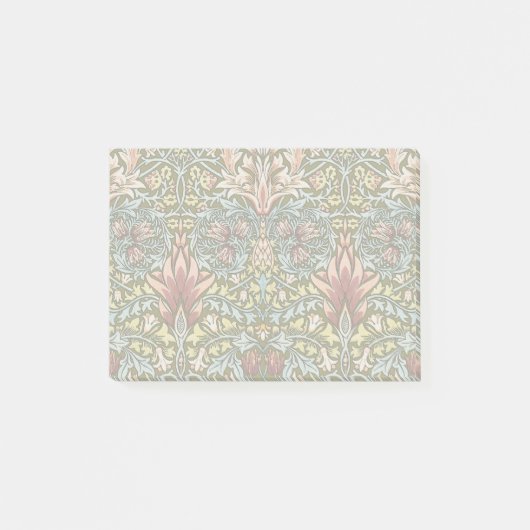 William Morris Schlangenkopf-Blumenmuster Post-it Klebezettel (Vorderseite)