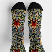 William Morris Schlangenkopf-Blumenmuster Socken (Oben)