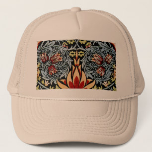 William Morris Schlangenkopf-Blumenmuster Truckerkappe