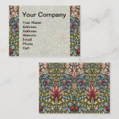 William Morris Schlangenkopf-Blumenmuster Visitenkarte (Vorne/Hinten)