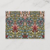 William Morris Schlangenkopf-Blumenmuster Visitenkarte (Rückseite)