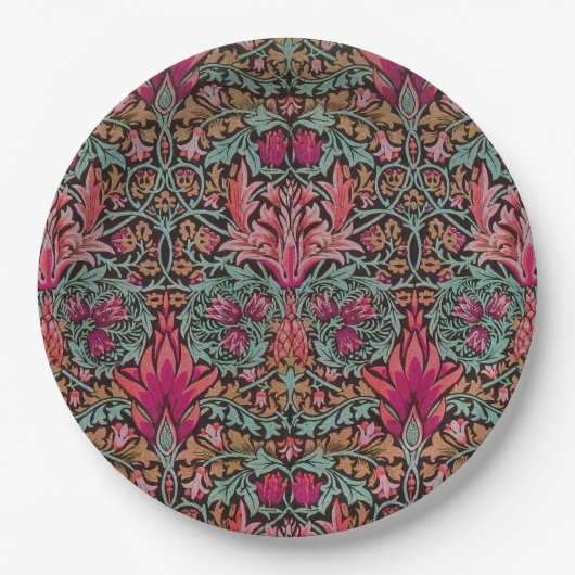 William Morris Schlangenkopf-Muster Pappteller (Vorderseite)