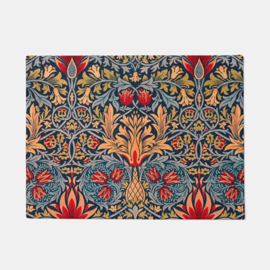 William Morris Schlangenkopf Rot Version Fußmatte (Vorderseite)